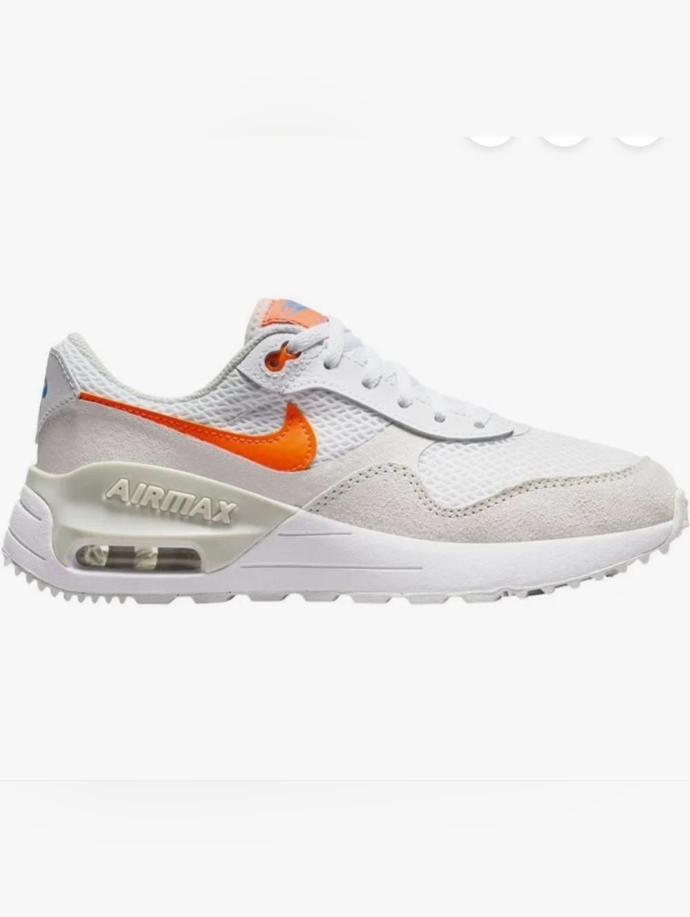 Nike Air Max SYSTM White/Orange Trance colorway NWT Size 4 Youth / Women's 5.5